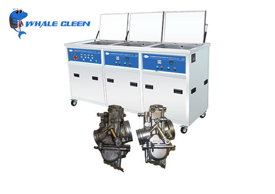 Professional 1200W 3 Tanks Ultrasonic Cleaning Machine for Metal Belt Parts Oil Removal