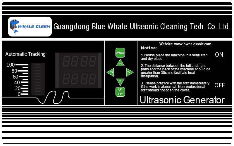 Blue Whale 0-2160W Ultrasonic Cleaning Machine With Stainless Steel Rod