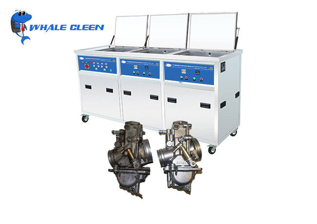 Professional 1200W 3 Tanks Ultrasonic Cleaning Machine for Metal Belt Parts Oil Removal