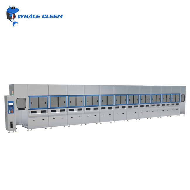 175L Multi-tank PLC automatic ultrasonic cleaner with mechanical arm for automotive & metal parts