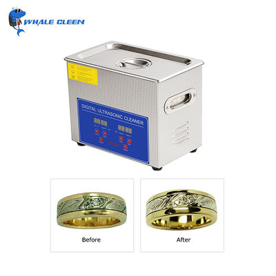 Professional 250W Ultrasonic Jewelry Cleaner with Adjustable Sound Wave Frequency 3.2L Unit Size 26.5x16.5x22cm